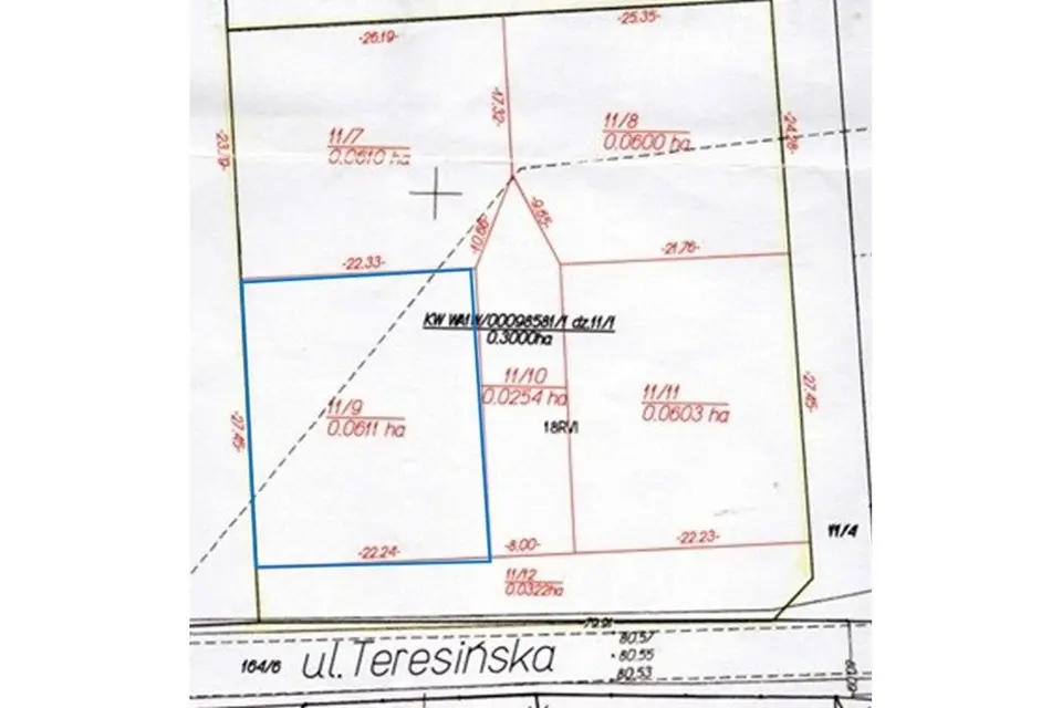 Działka budowlana 611 m2/ Ruda k. – Radzymin