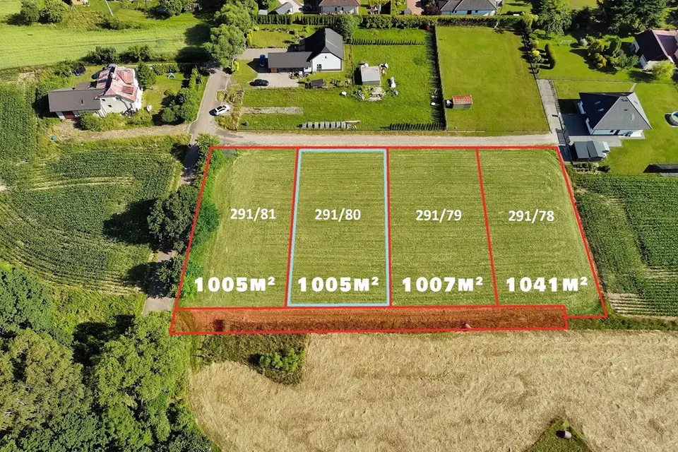 Działka gotowa pod szybką budowę. – Pogwizdów